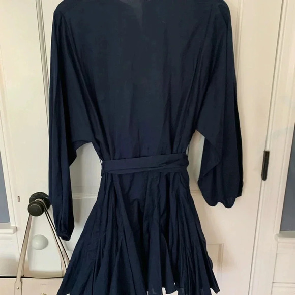 Rhode Emma A-Line Navy Crew Neck Mini Dress Size XS Jeweled Buttons - Picture 9 of 11